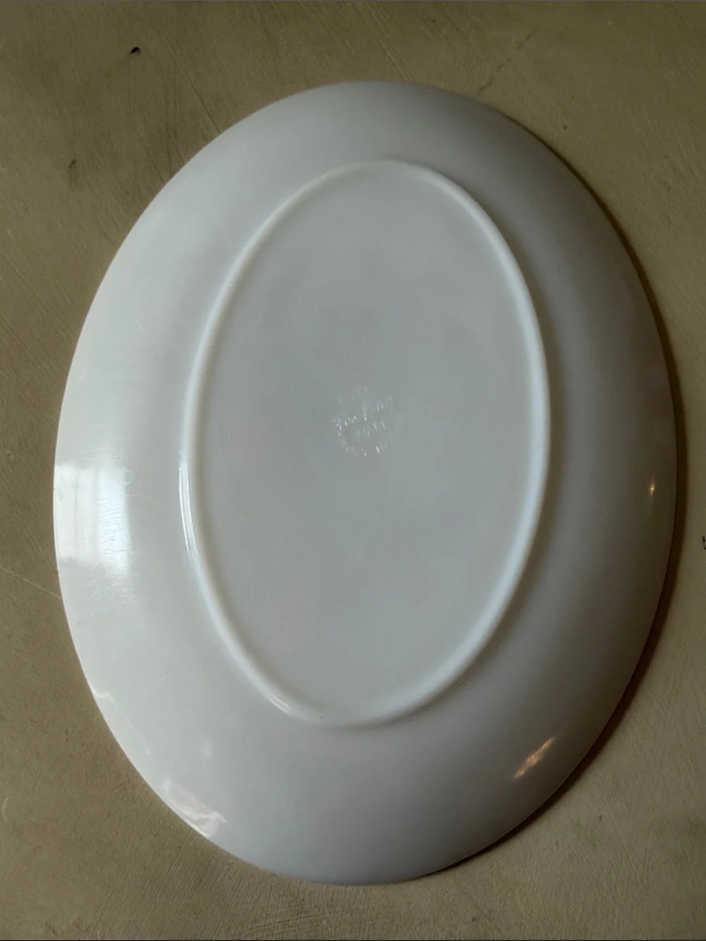 Fire King Fleurette Oval Platter Milk Glass 12 Inches